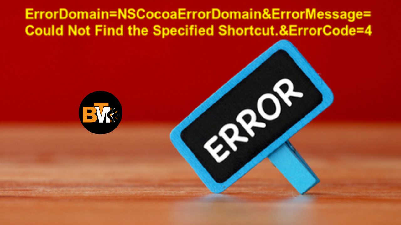 Fixing the errordomain=nscocoaerrordomain&errormessage=could not find the specified shortcut.&errorcode=4 Error