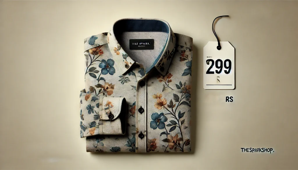 299 rs only flower style casual men shirt long sleeve thesparkshop.in